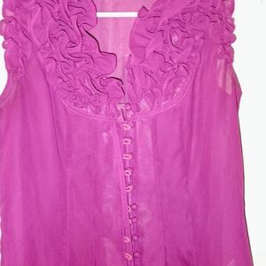 Elegant Pink Ruffled Blouse SM PTP 18"
